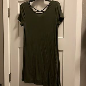 Green t-shirt dress